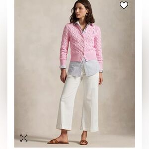 Reposh :Loved it but not my color 😞.Ralph Lauren Soft Pink Cable Knit Sweater